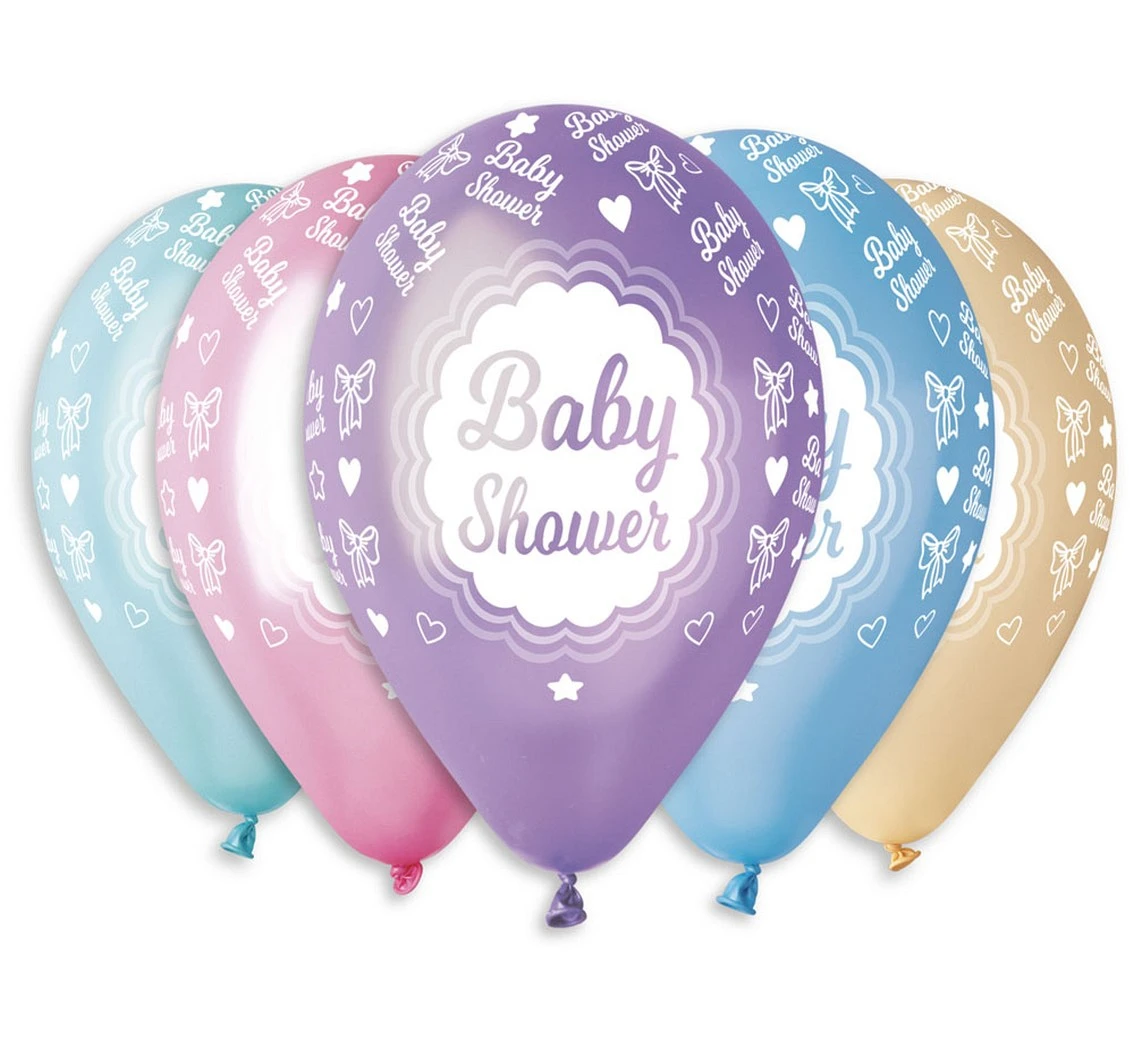 Balony Gemar 12", gms100, p482 premium baby shower, metalik, 5szt.
