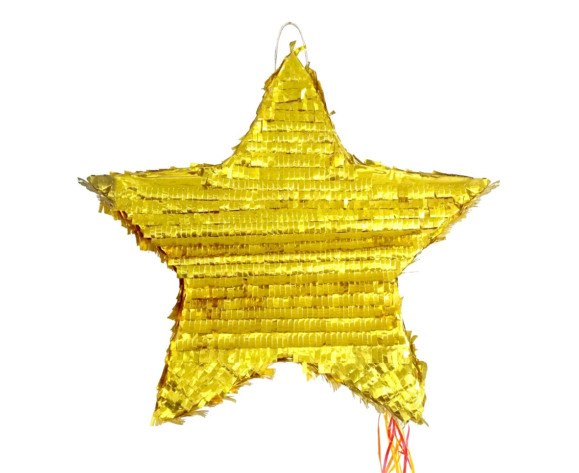 Piniata "Gwiazda", metaliczna, rozm. 45x45x9 cm