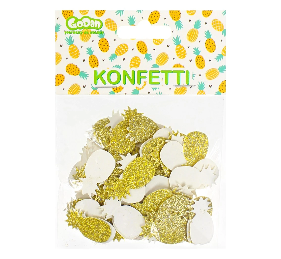 Konfetti "Brokatowy Ananas", 1.5x3 cm, 18 g KK