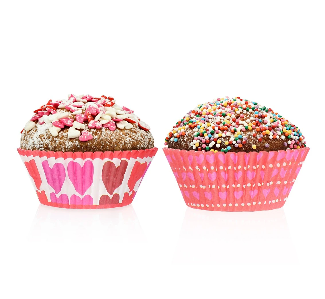Foremki papierowe do muffinek "Serduszka", 24 szt.