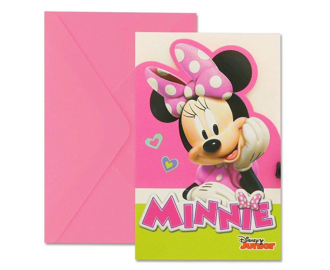 Zaproszenia "Minnie Happy Helpers", 6 szt. KK