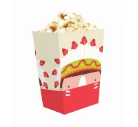 Pudełko na popcorn Indiańskie Party, rozm. 13.5 x 8.5 x 19 cm, 4 szt. KK
