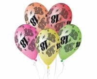 Balony Gemar 12", pastel premium "18", fluor mix,, 5szt. KK