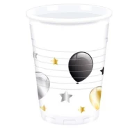 Kubeczki plastikowe "Balloons", 200 ml, 8 szt. KK