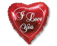Balon foliowy 18" FX - I Love You - red, niepakowany