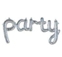 Balon foliowy Napis PARTY, holo, 82 cm KK