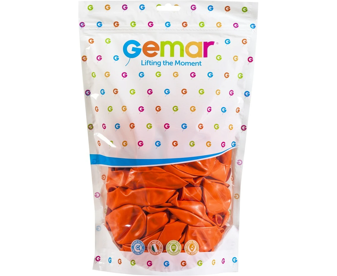 Balony Gemar 13", pastel pomarańczowe, 50szt.