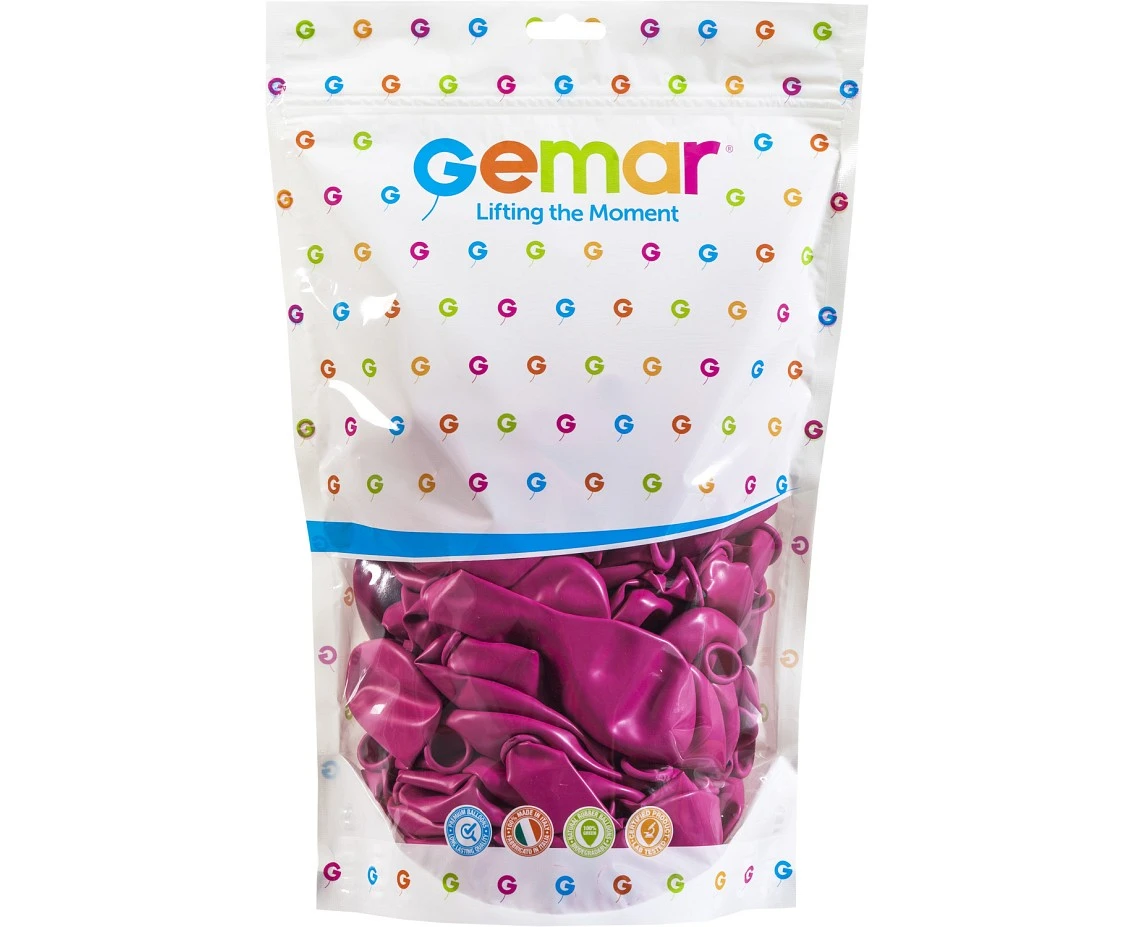 Balony Gemar 13", pastel ciemnoróżowe, 50szt.