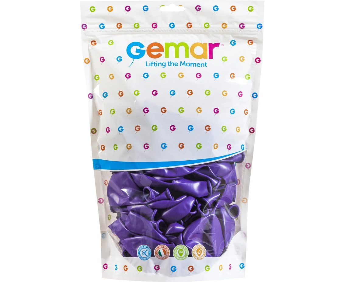 Balony Gemar 13", pastel fioletowe, 50szt.