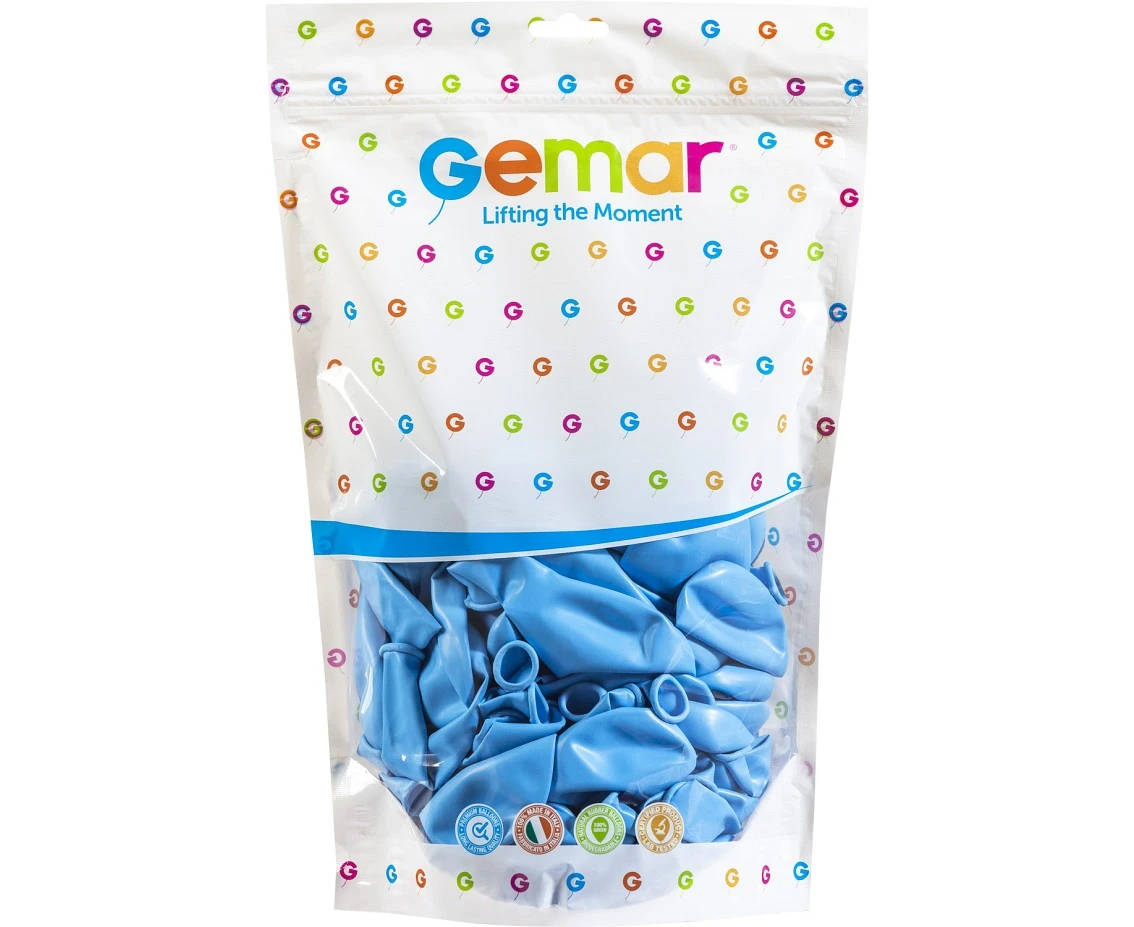Balony Gemar 13", pastel baby blue macaron, 50szt.