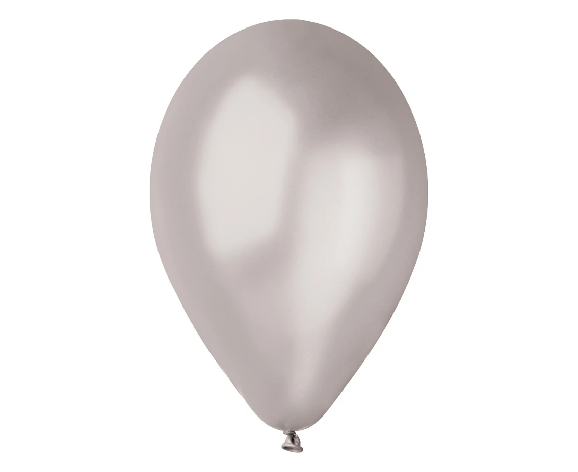Balony Gemar 13", metalik srebrne, 50szt.