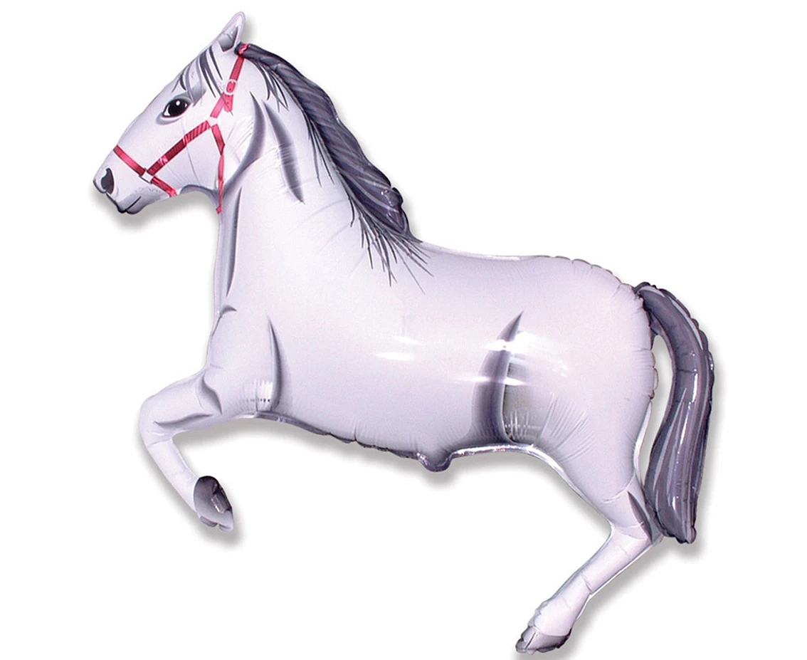 Balon foliowy 24" FX - Konie w galopie (białe), niepakowany