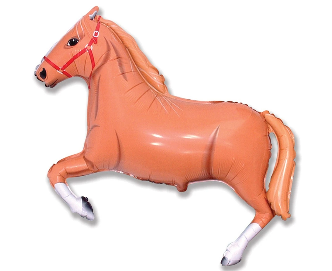 Balon foliowy 24" FX - Konie w galopie (brązowe), niepakowany
