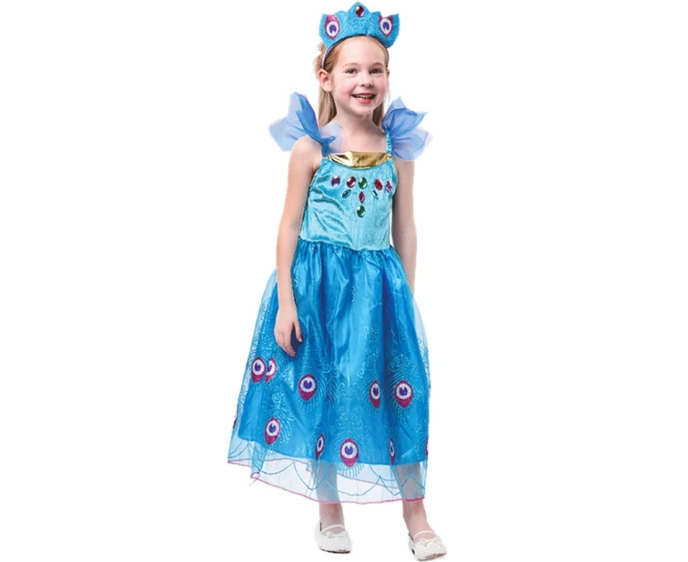 Strój dla dzieci "Magiczny Paw", sukienka,  rozm. S (4-6 lat) KK
