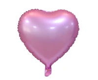 Balon foliowy "Serce", matowe, różowe, 18"