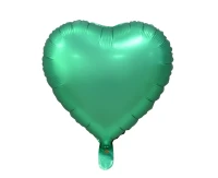 Balon foliowy 18" "Serce", matowe, zielone, KK