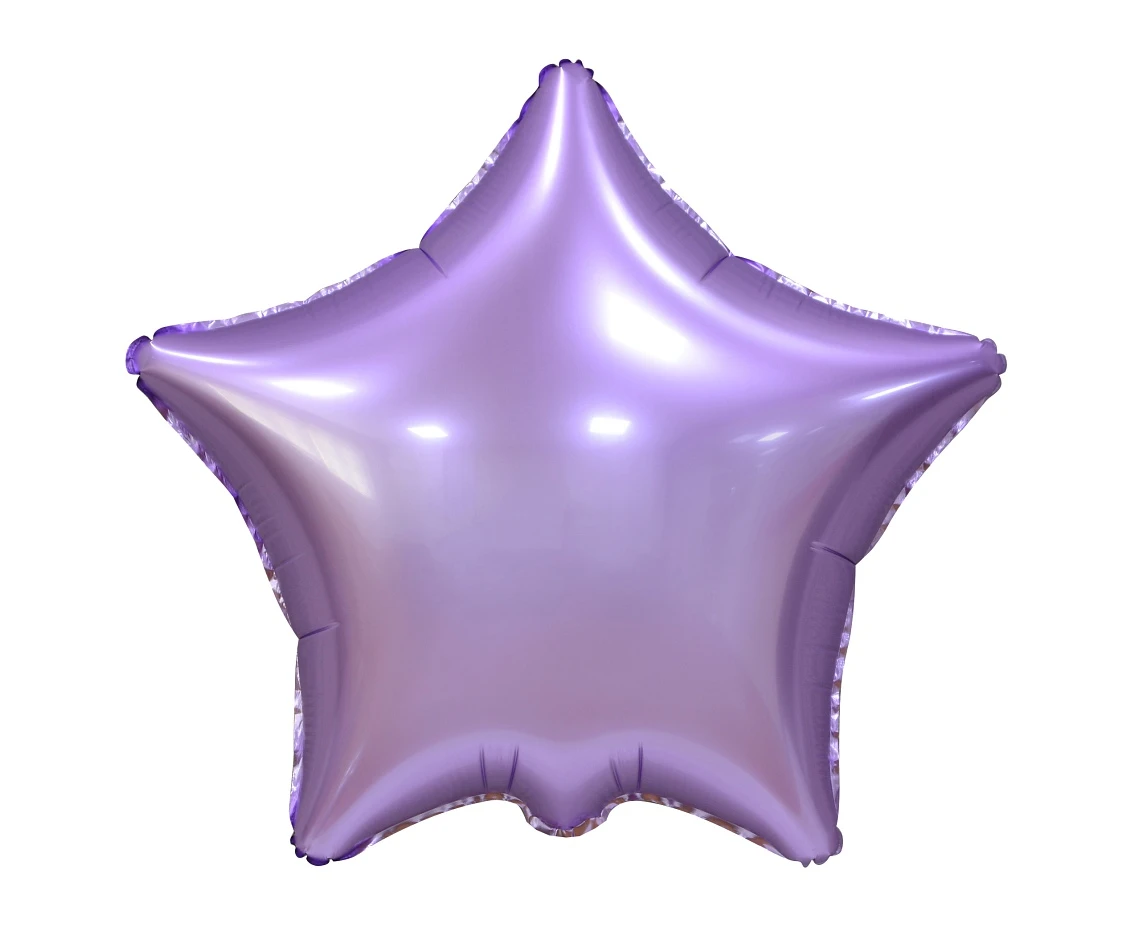 Balon foliowy "Gwiazda", matowa, liliowa, 19"