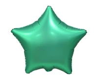 Balon foliowy "Gwiazda", matowa, zielona, 19" KK