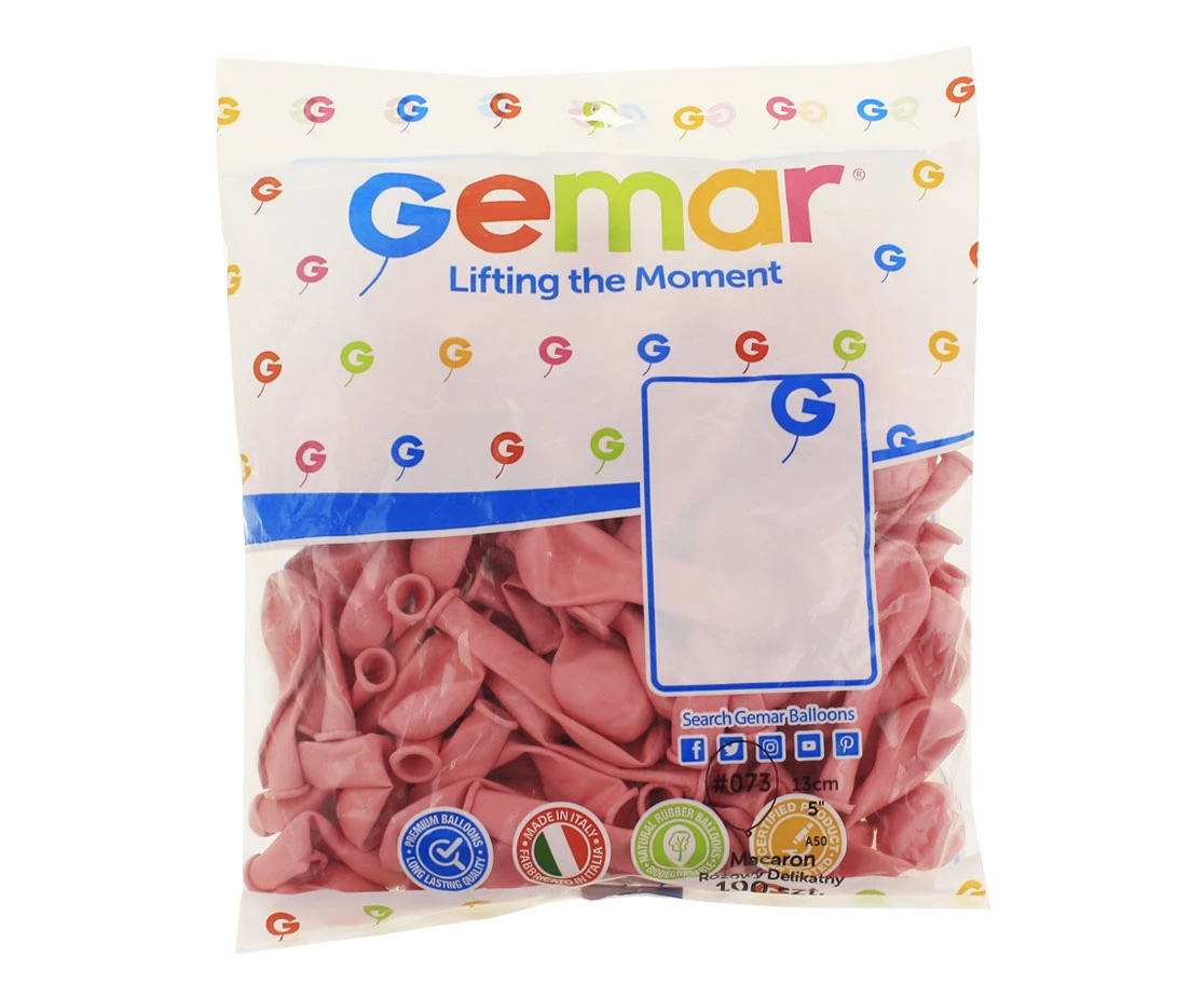 Balony Gemar 5", pastel baby pink macaron, 100szt.