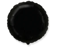 Balon foliowy 18" FX - Okrągły (czarny), niepakowany