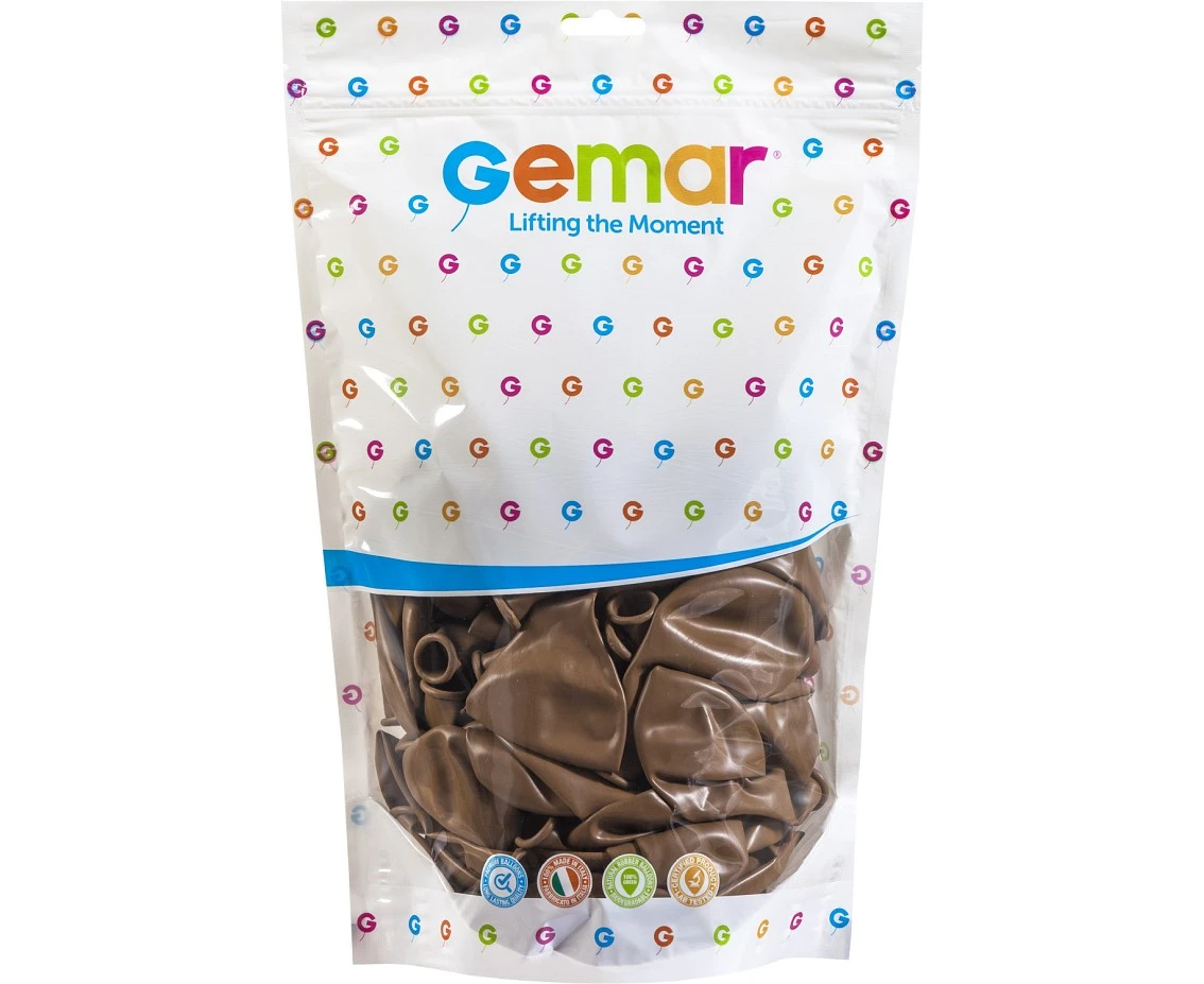 Balony Gemar 13", pastel kawowe, 50szt.