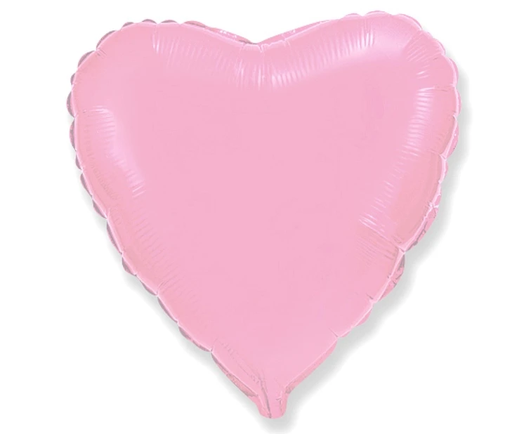 Balon foliowy 9" FX - Serce (różowe delikatne), niepakowany