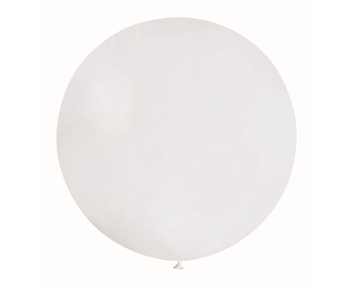 Balony Gemar, pastel kula 1.00m biała, 1szt.