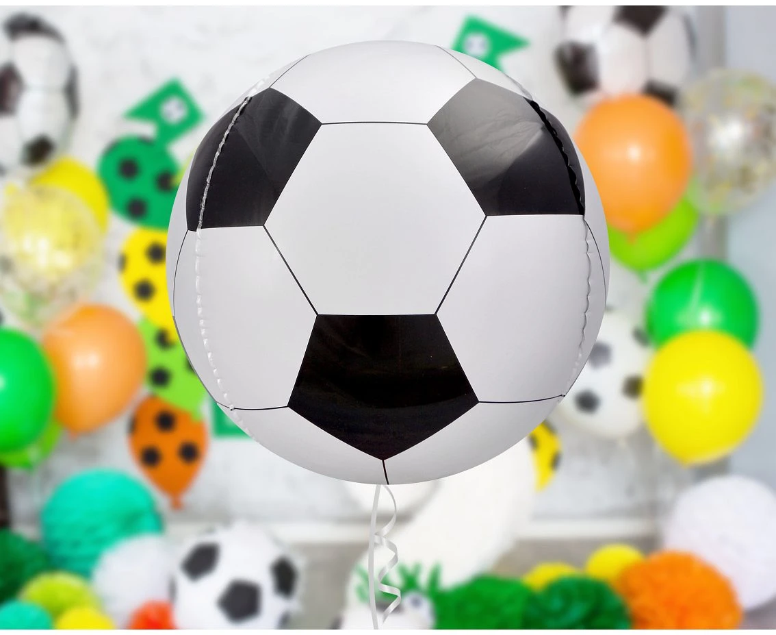 Balon foliowy 16" Piłka biało-czarna AA