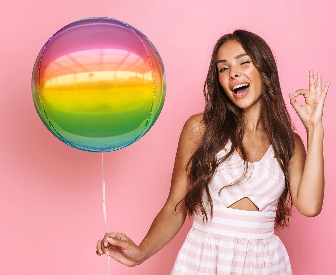 Balon foliowy B&C 16 cali Kula tęczowa KK