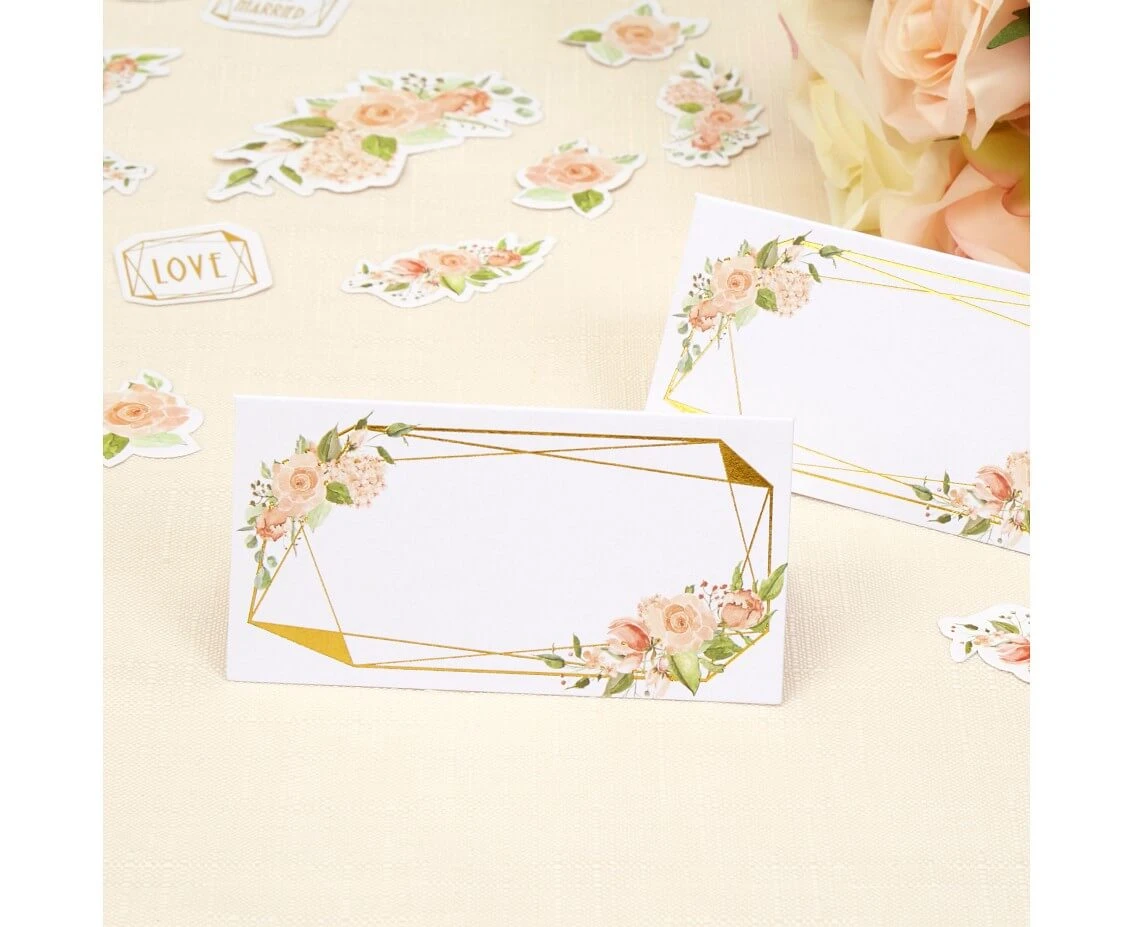 Karnet imienny Geo Floral 25 szt.