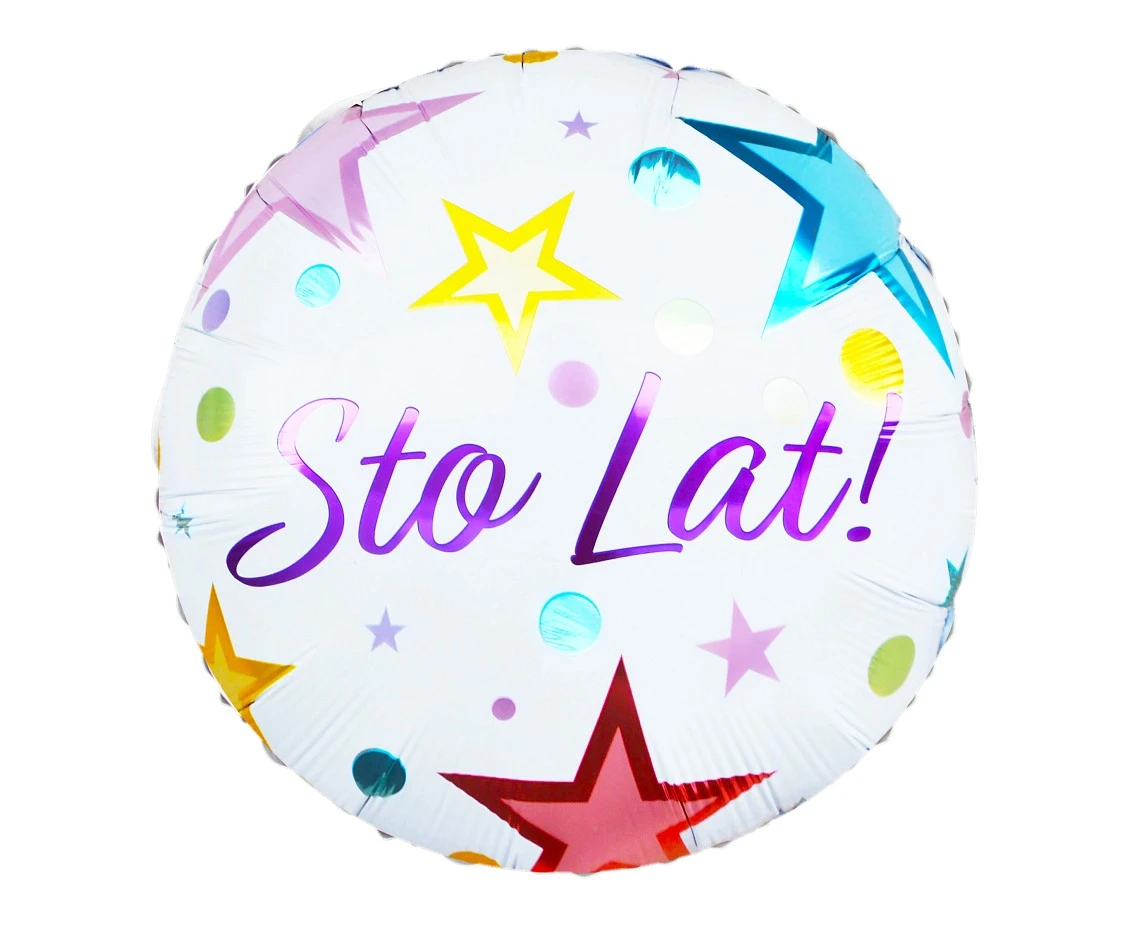 Balon foliowy Sto Lat, okrągły 18" AA