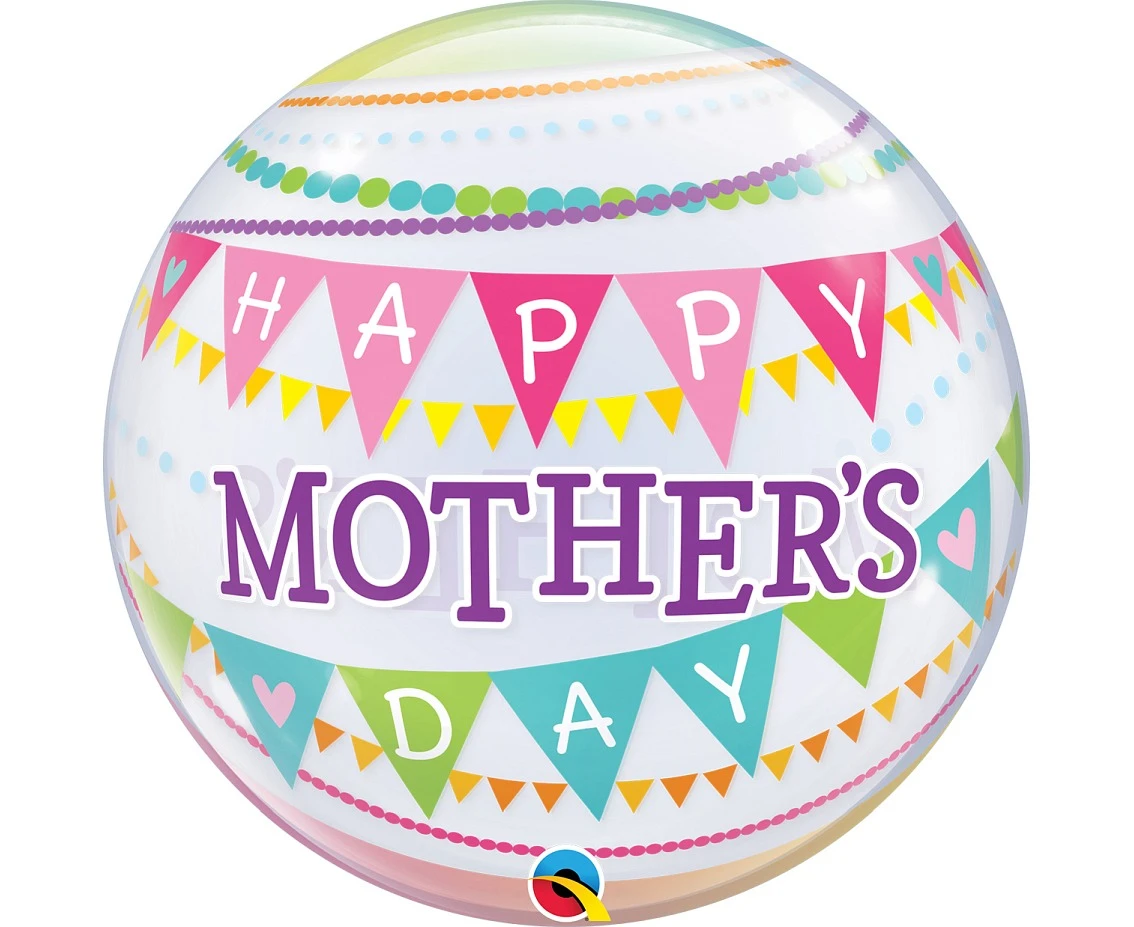 Balon foliowy 22" QL Bubble Poj.  Mother''s Day pennants KK