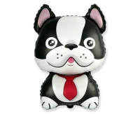 Balon foliowy 24"  FX - Pies Bulldog, czarny, niepakowany
