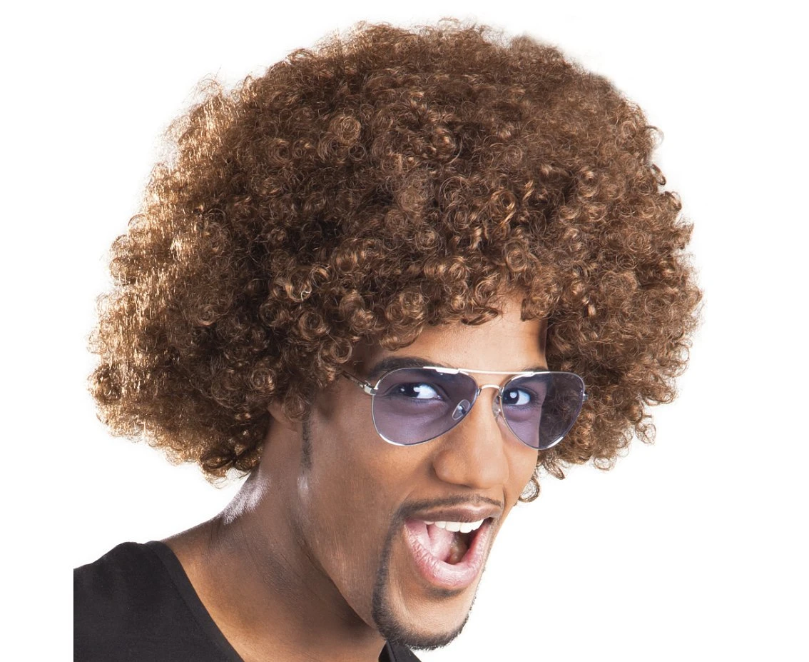 Peruka Afro, brązowa