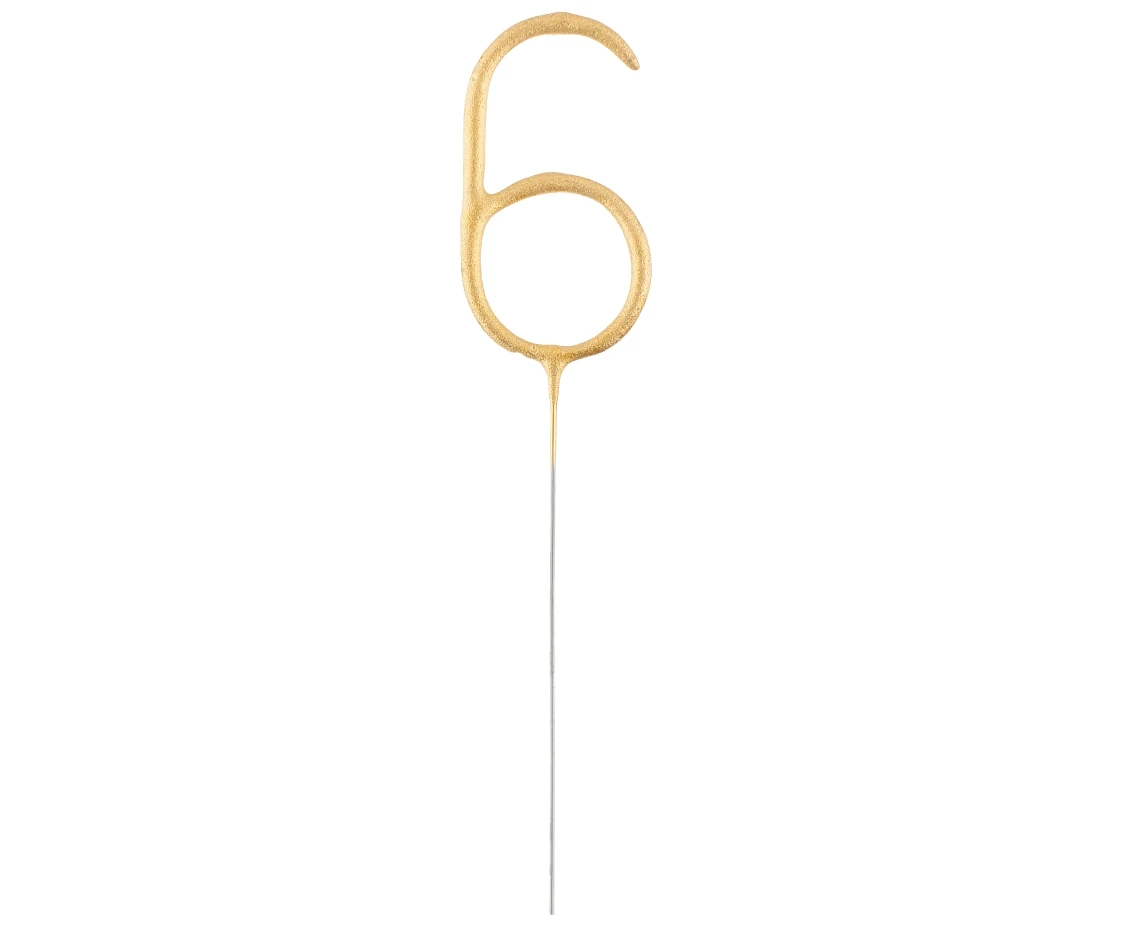 Zimne ognie Cyfra "6", złote