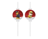 Rurki (słomki) papierowe z medalionem Paw Patrol, 4 szt. KK