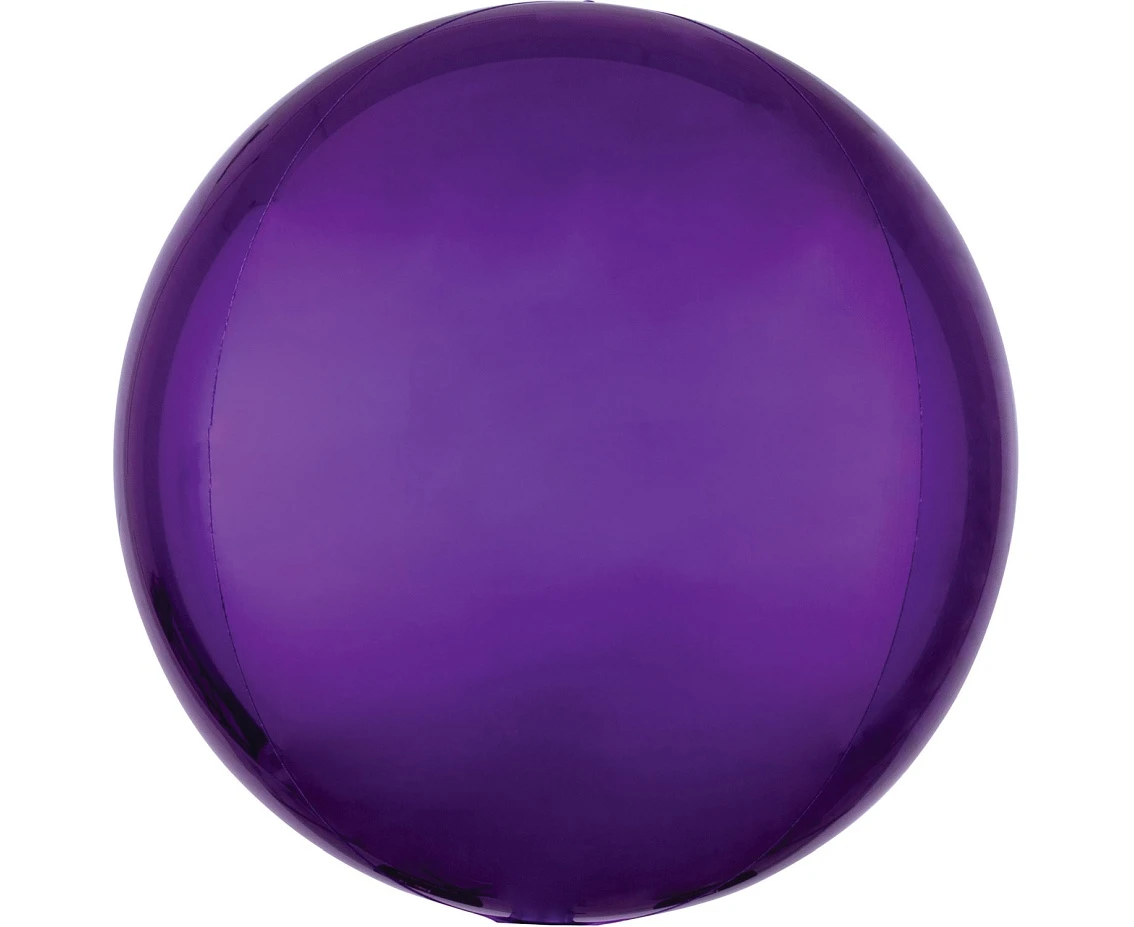Balon foliowy 15" ORBZ - kula fioletowa (niepakowany) KK