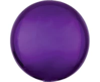 Balon foliowy 15" ORBZ - kula fioletowa (niepakowany) KK