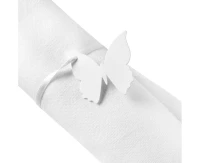 Zawieszka elegancka Butterfly, biała, 10 szt.