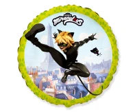 Balon foliowy 18" FX - Miraculous - Cat Noir (okrągły), niepakowany
