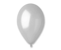 Balony Gemar 8", metalik srebrne, 100szt.