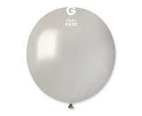 Balony gemar 19", metalik srebrne, 50szt. KK