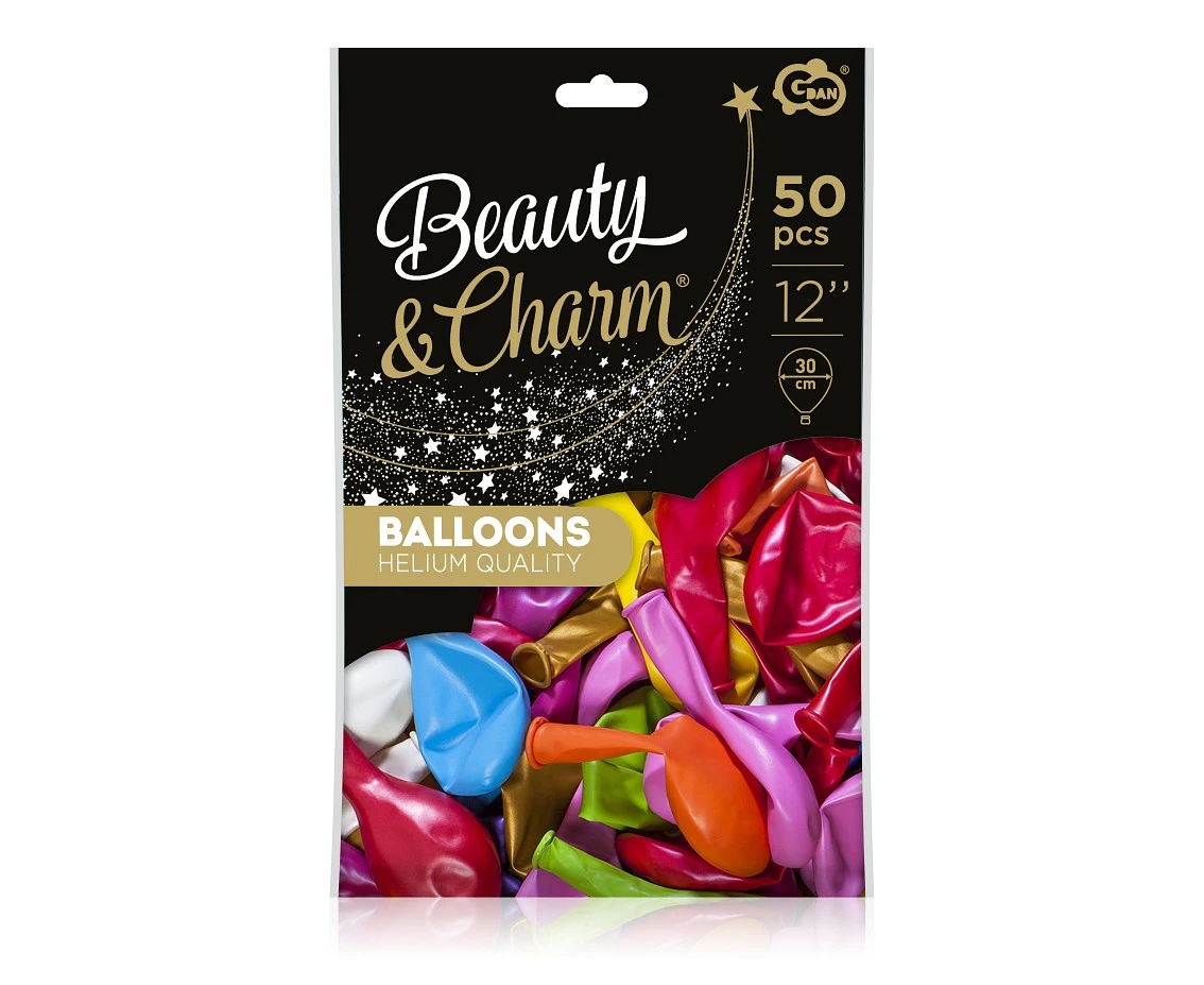 Balony B&C 12", metalik mix, 50szt.
