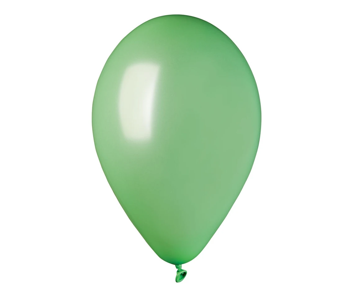 Balony Gemar 10", metalik zielone miętowe, 100szt.
