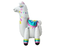Balon foliowy Lama, 65 cm, biała, stojąca KK