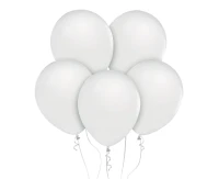 Balony B&C 12", metalik białe, 10szt.