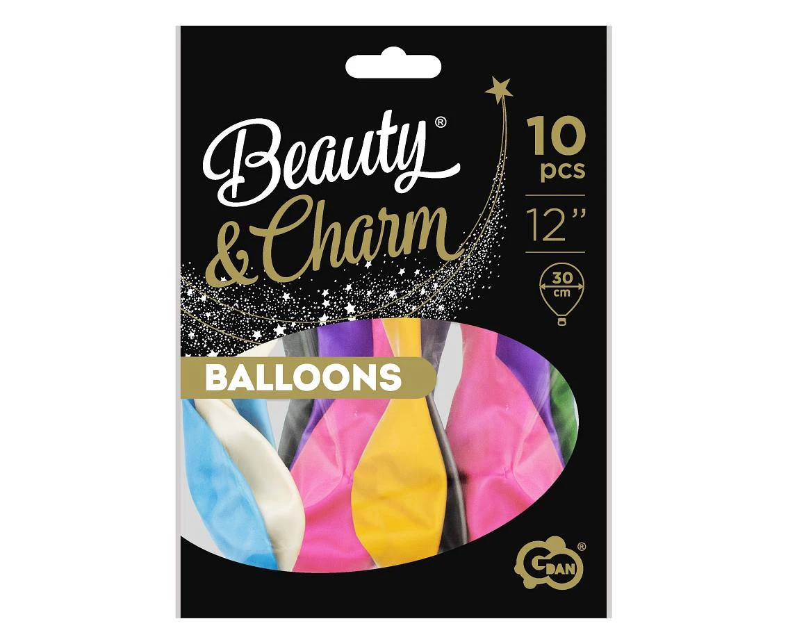 Balony B&C 12", metalik mix, 10szt.