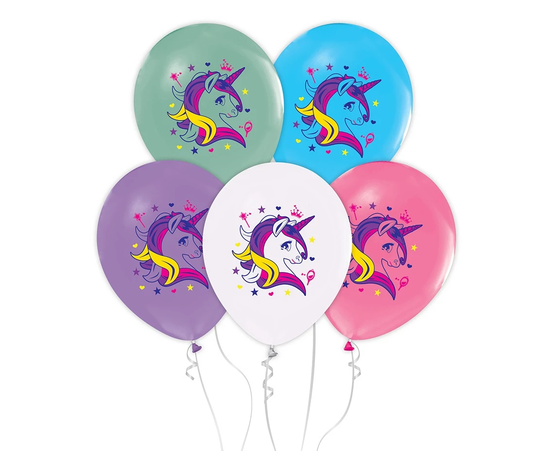 Balony Jednorożce, 12"/ 5 szt.