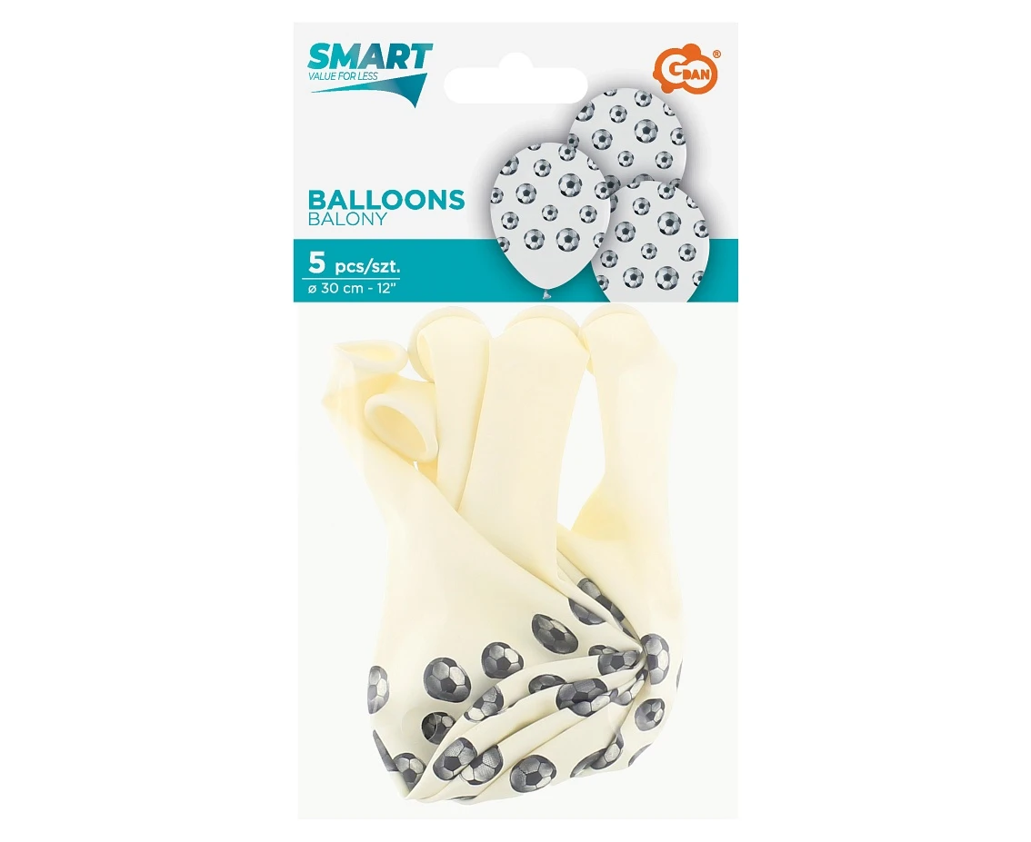 Balony Piłki Nożne, 12 cali/ 5 szt.