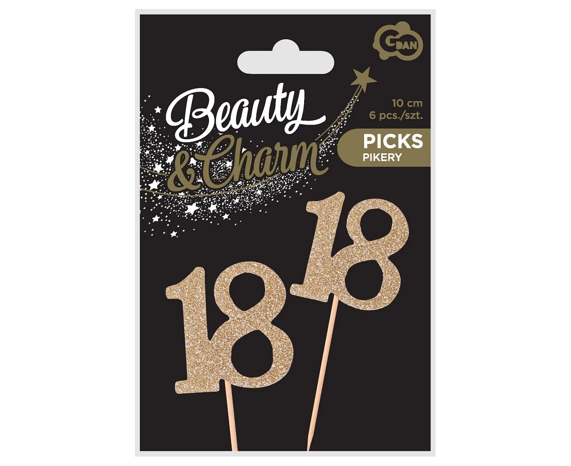 Piker B&C 18, złoty, 6 szt.